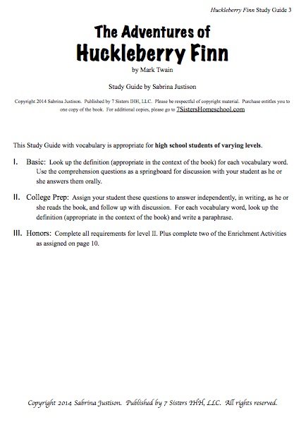 The Adventures of Huckleberry Finn by Mark Twain Quiz and Answer Key Bundle