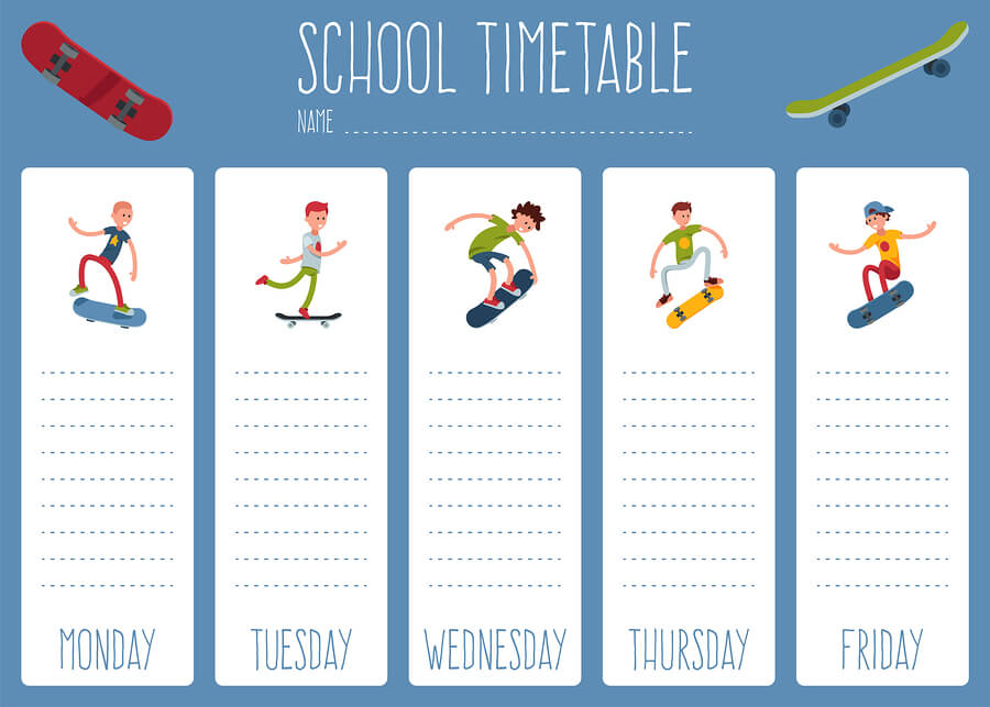 Weekly task list for homeschool high schoolers.