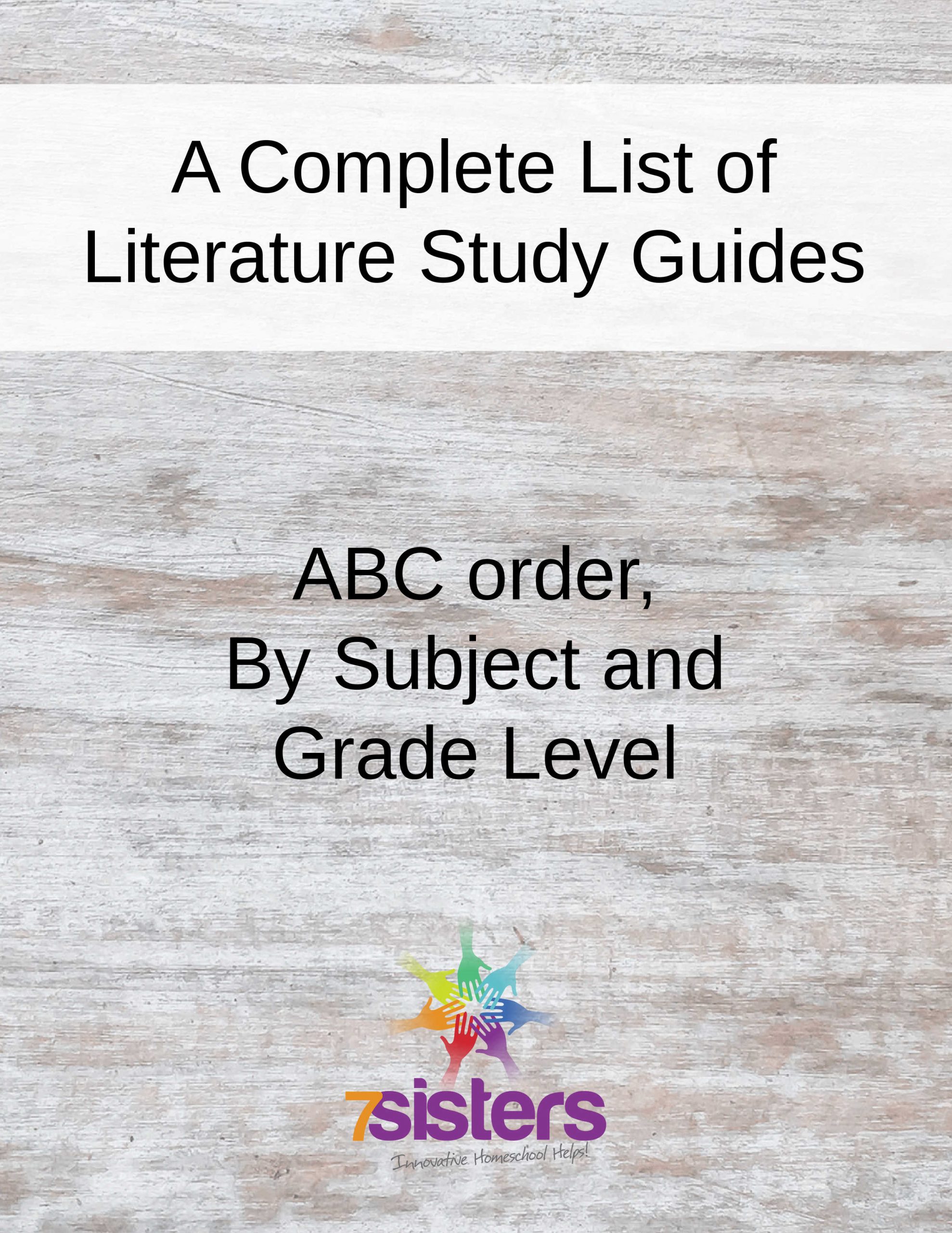 Complete List of 7Sisters Literature Study Guides