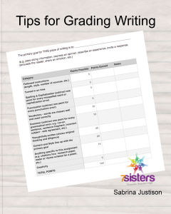 Tips for Grading Writing freebie